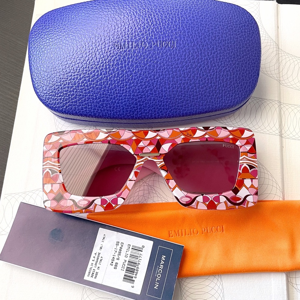 💥SOLD💥 EMILIO PUCCI Print Oversized Sunglasses - Picture 2 of 9